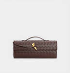Woven Leather Crossbody Bag with Top Handle