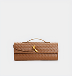 Woven Leather Crossbody Bag with Top Handle