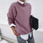 Women's loose fit cashmere knit sweater