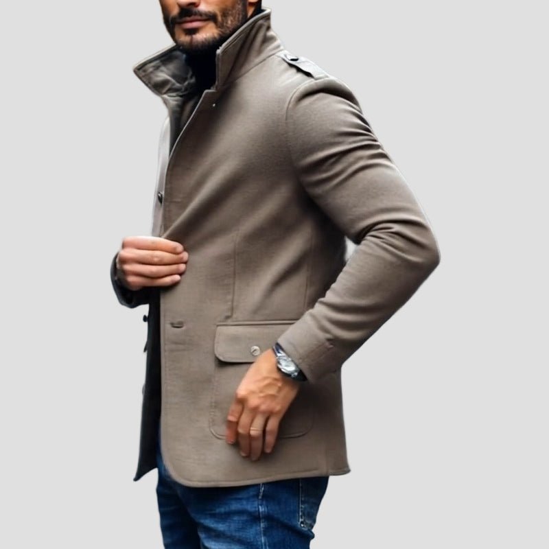 Men's Wool Blend Short Coat Casual Fit