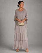Elegant flowing maxi dress in grey