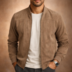Suede Bomber Jacket Men