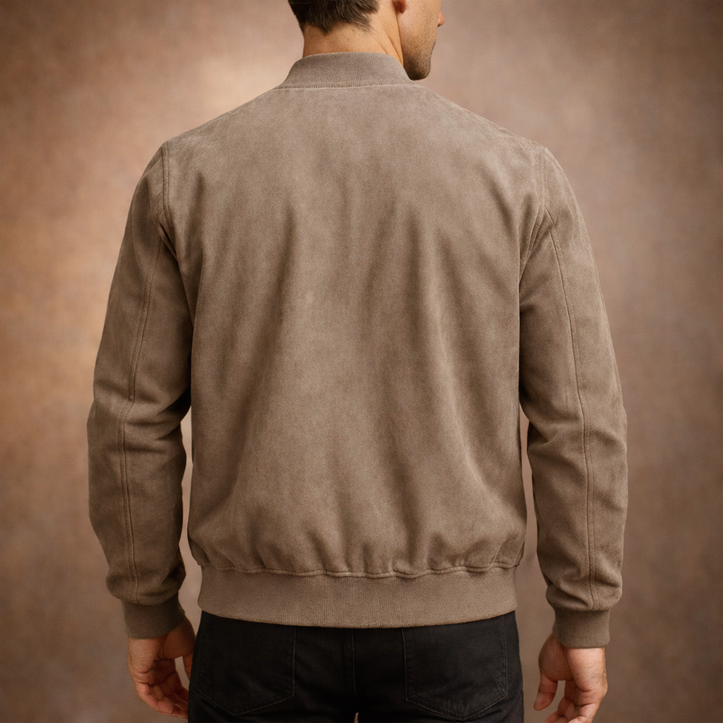 Suede Bomber Jacket Men