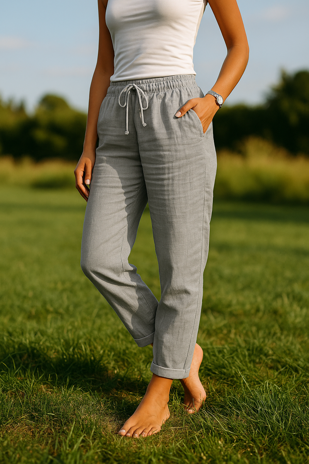 Cotton and Linen Trousers