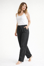 High Rise Relaxed Straight Leg Trousers