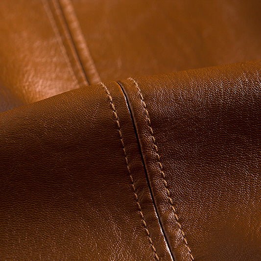 Men's classic tailored leather jacket