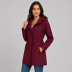 Lightweight hooded cotton blend windbreaker jacket