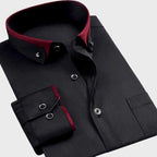 Slim Fit Two-Tone Collar Shirt Long Sleeve