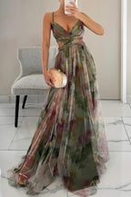 Floral Print Summer Dress Long Flowing Silhouette 9