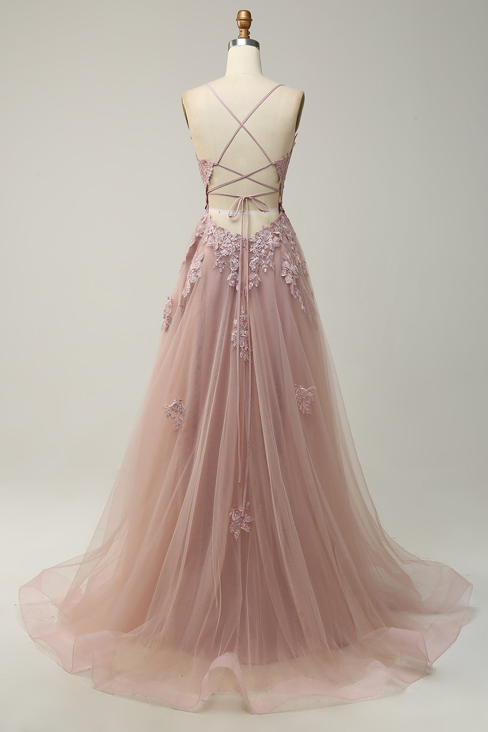 Ball Gown Lace Appliqué Floor-Length Formal Gown