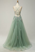 Ball Gown Lace Appliqué Floor-Length Formal Gown