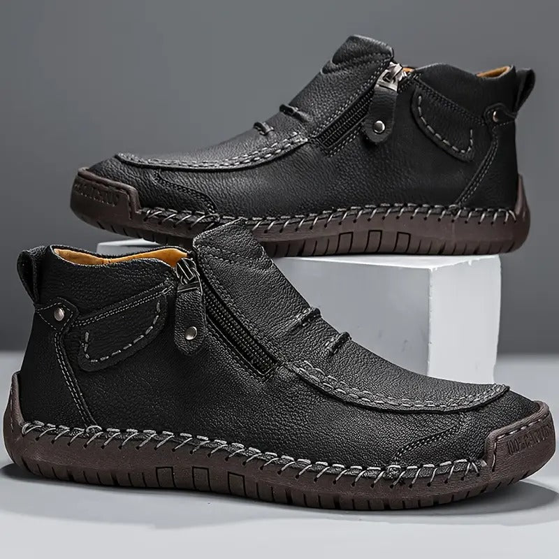 Men's Orthopedic Ankle Boot with Side Zip
