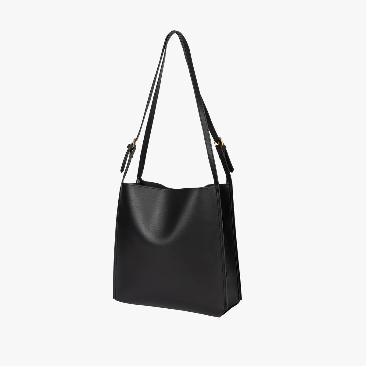 Vegan leather shoulder tote bag
