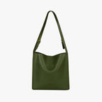 Vegan leather shoulder tote bag