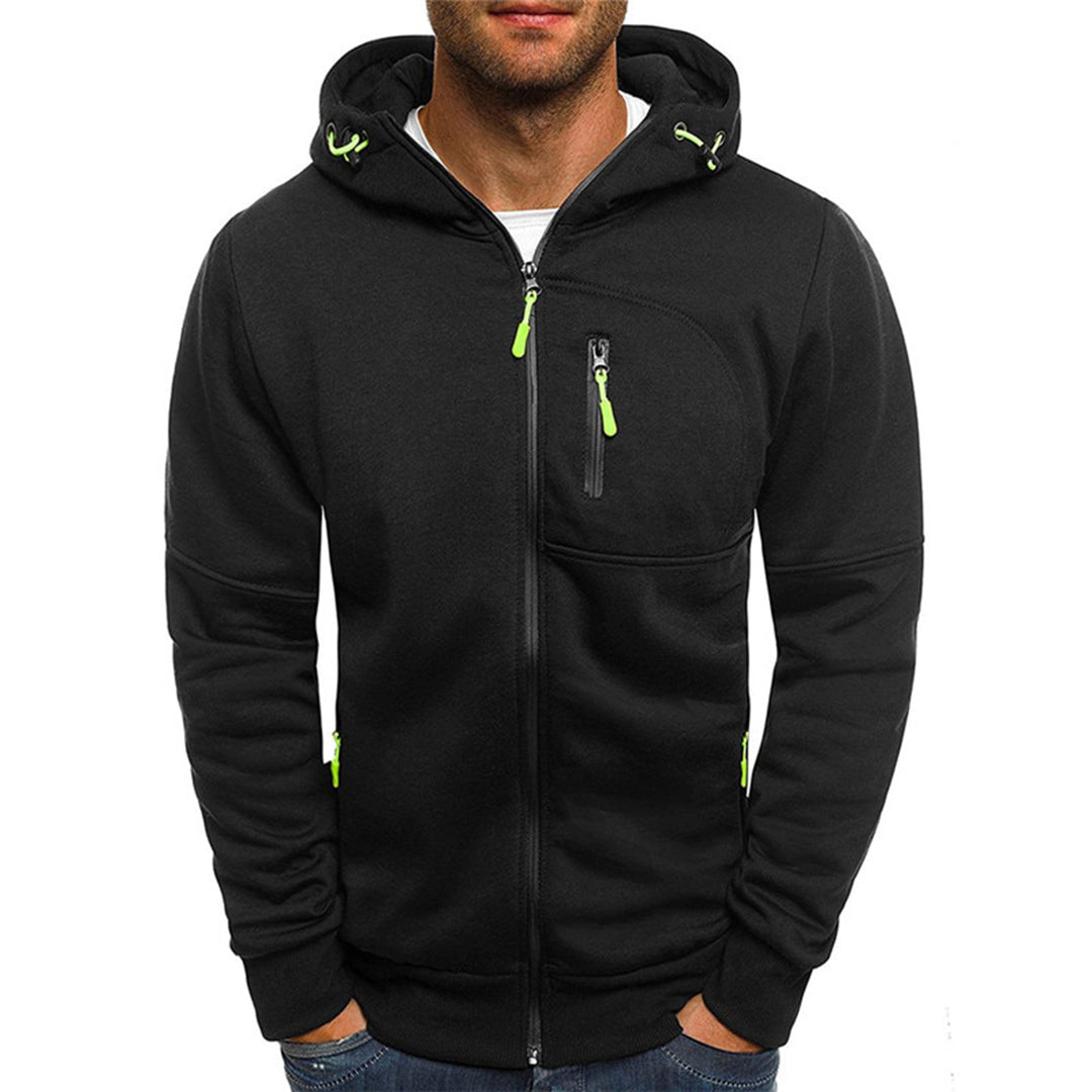 Full Zip Hoodie Men Soft Breathable Fabric