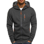 Full Zip Hoodie Men Soft Breathable Fabric