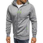 Full Zip Hoodie Men Soft Breathable Fabric