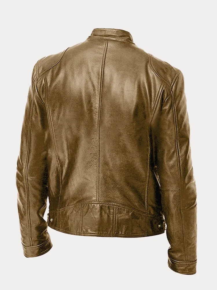 Men's classic leather jacket