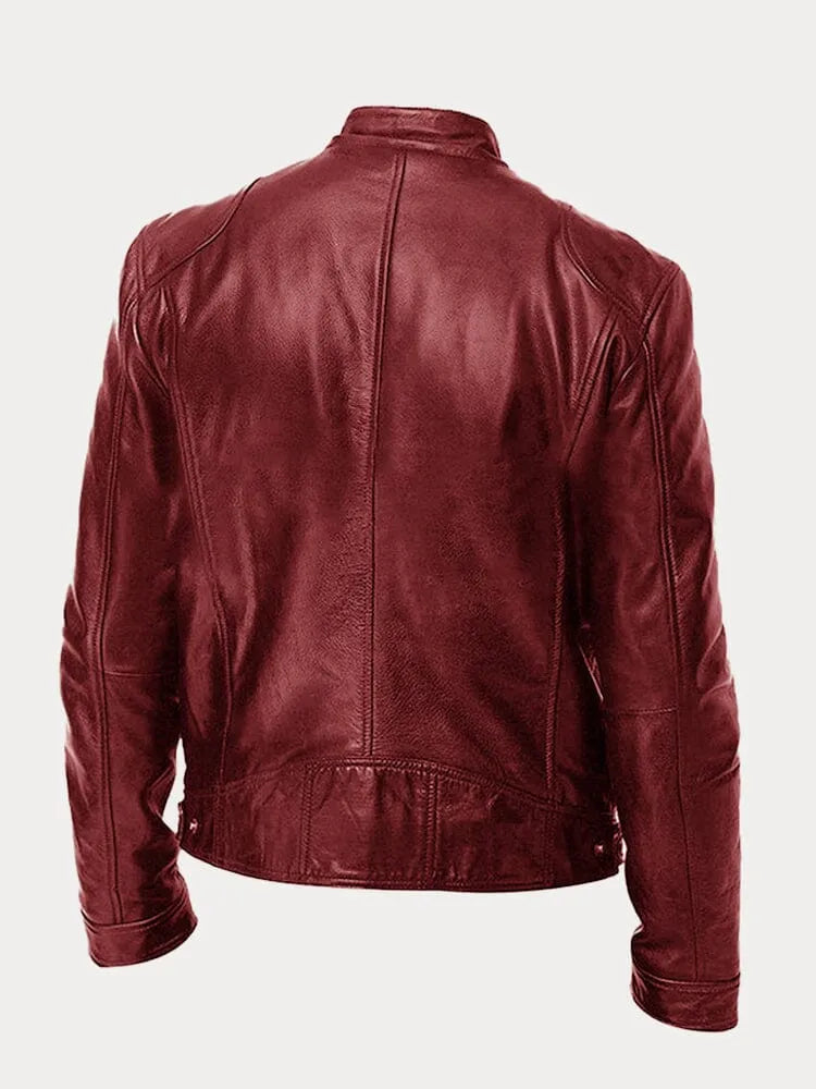 Men's classic leather jacket