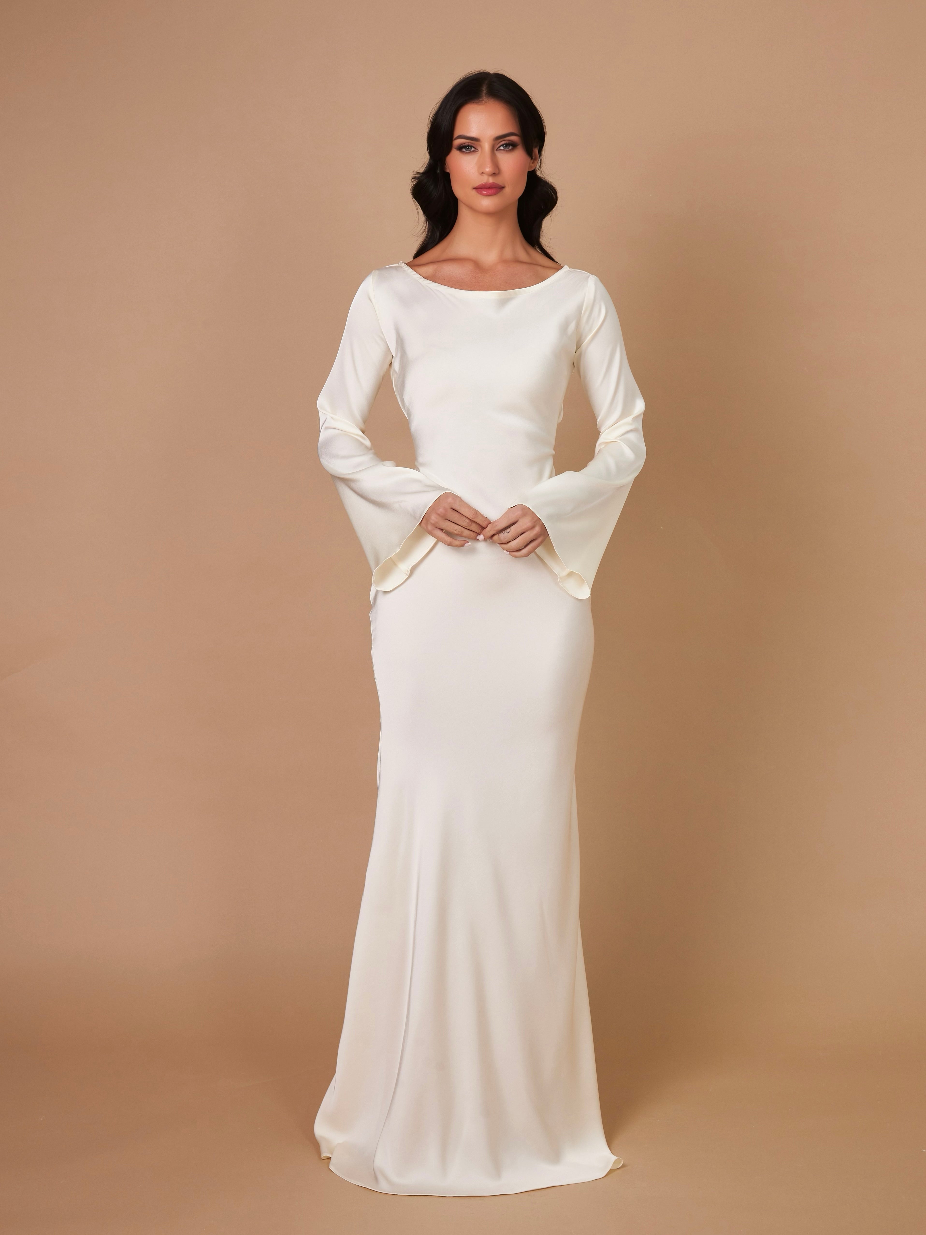 Long Sleeve Figure-Hugging Maxi Dress