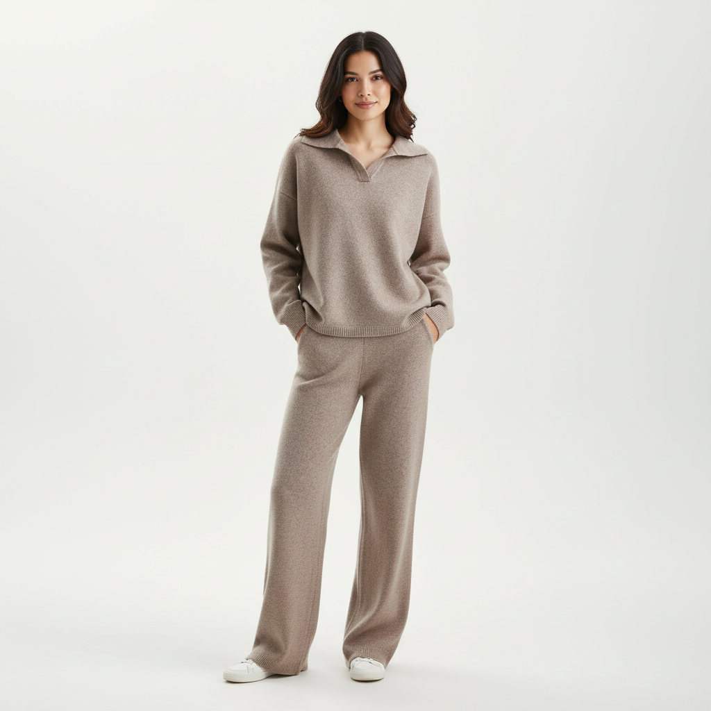 Cashmere Loungewear Set Top and Pants