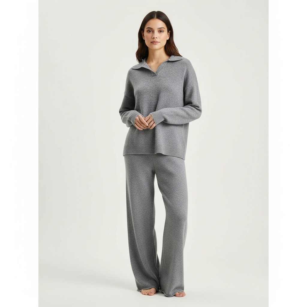 Cashmere Loungewear Set Top and Pants