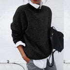 Women's loose fit cashmere knit sweater