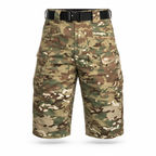 Men's cargo shorts featuring multiple pockets, made from a comfortable cotton blend, designed for a regular fit, perfect for casual wear and outdoor activities. 9
