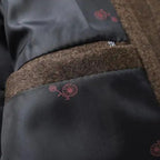 Men's Wool Blend Coat With Notch Lapel