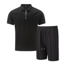 Men's Cotton Co-Ord Set Polo Shirt Shorts