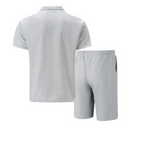 Men's Cotton Co-Ord Set Polo Shirt Shorts