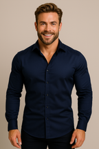 Long Sleeve Men's Business Shirt Wrinkle Free