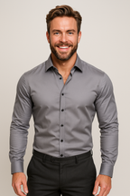 Long Sleeve Men's Business Shirt Wrinkle Free