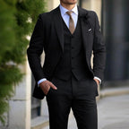 Men's Slim Fit 3 Piece Suit Set Cotton