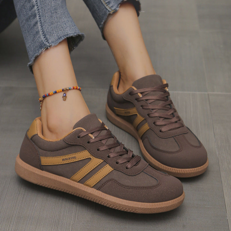 Lightweight slip-on sneakers in brown