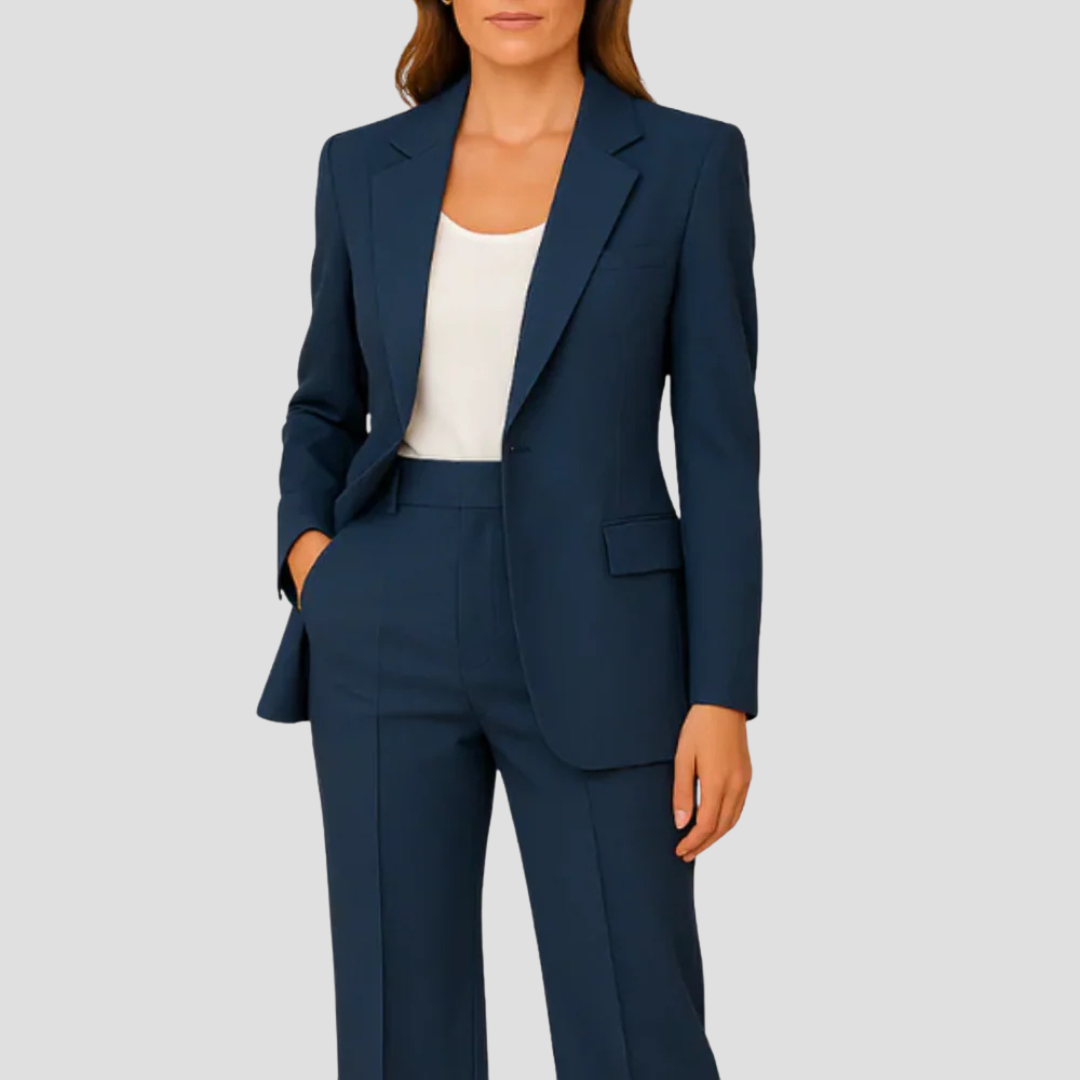 Women’s Two-Piece Tailored Suit with Blazer and Trousers