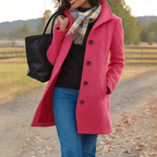 Classic Long Coat with Button Placket