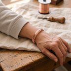 Handmade adjustable copper bracelet