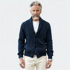 Wool Mens Shawl Collar Cardigan Sweater