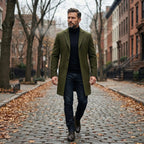 Men's Long Wool Overcoat