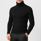 Rib Knit Turtleneck Sweater