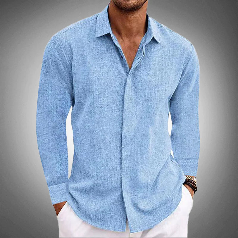 Classic Long Sleeve Linen Shirt