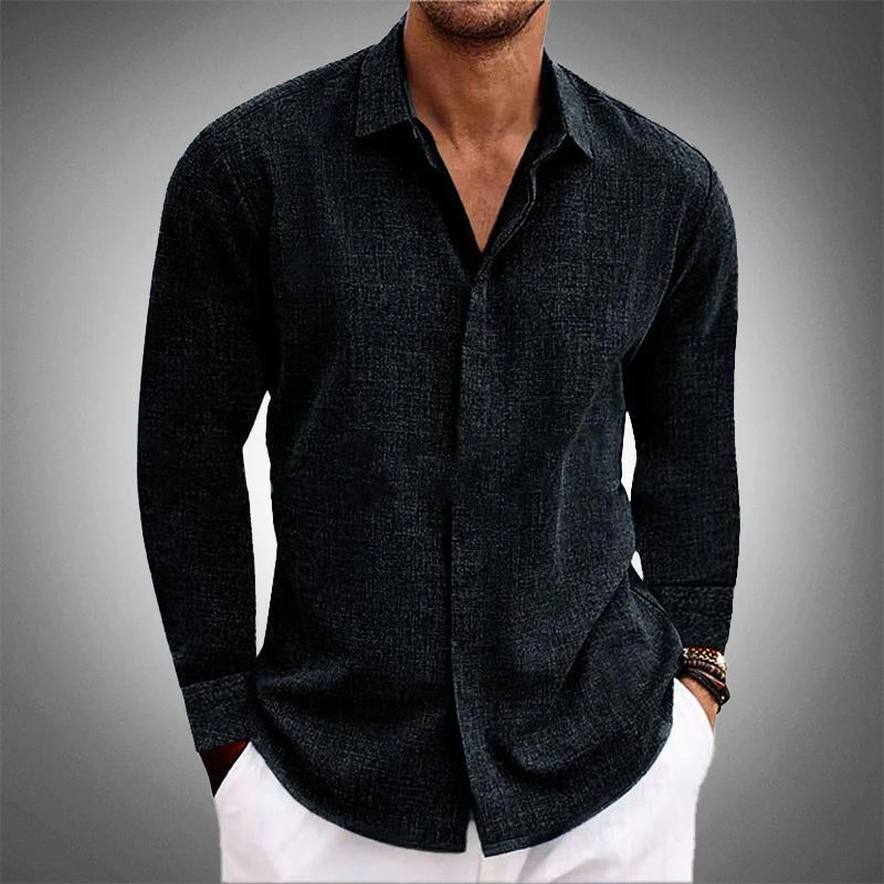 Classic Long Sleeve Linen Shirt