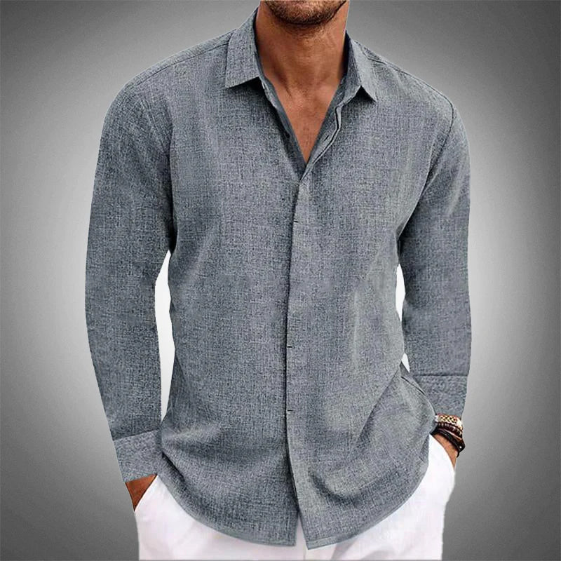 Classic Long Sleeve Linen Shirt