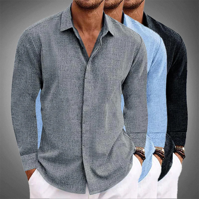 Classic Long Sleeve Linen Shirt