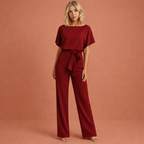 Women's Two Piece Wide Leg Trouser Set