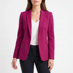 Women's tailored single breasted blazer in purple