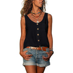 Relaxed Ibiza Style Sleeveless Top
