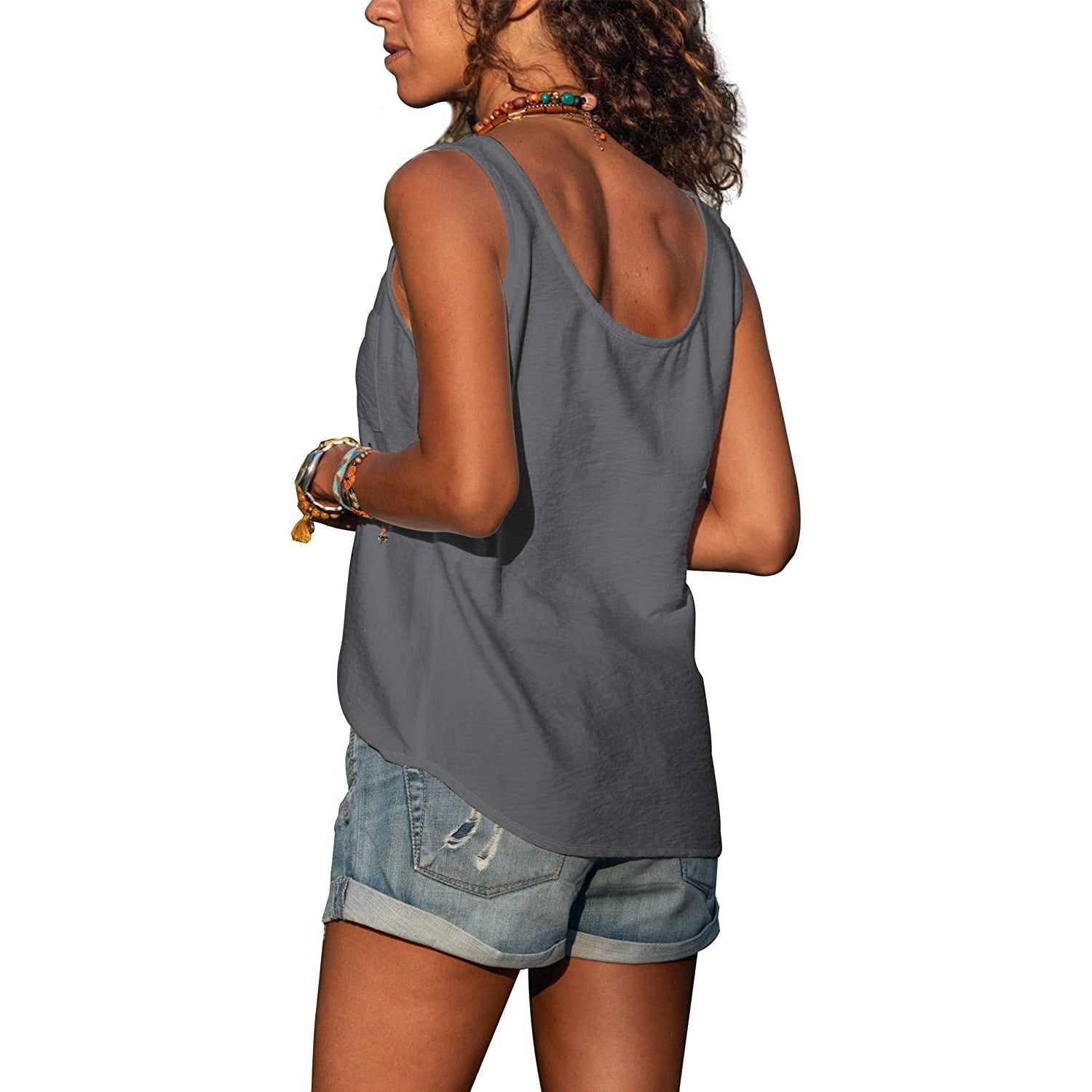 Relaxed Ibiza Style Sleeveless Top