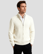 Men's Cable Knit Cashmere Cardigan